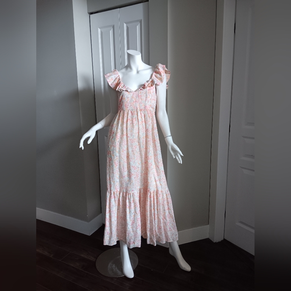 Floral Ruffle Maxi Dress